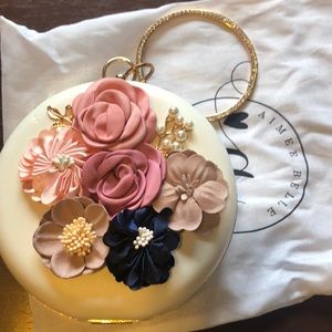 White Flower Evening Clutch